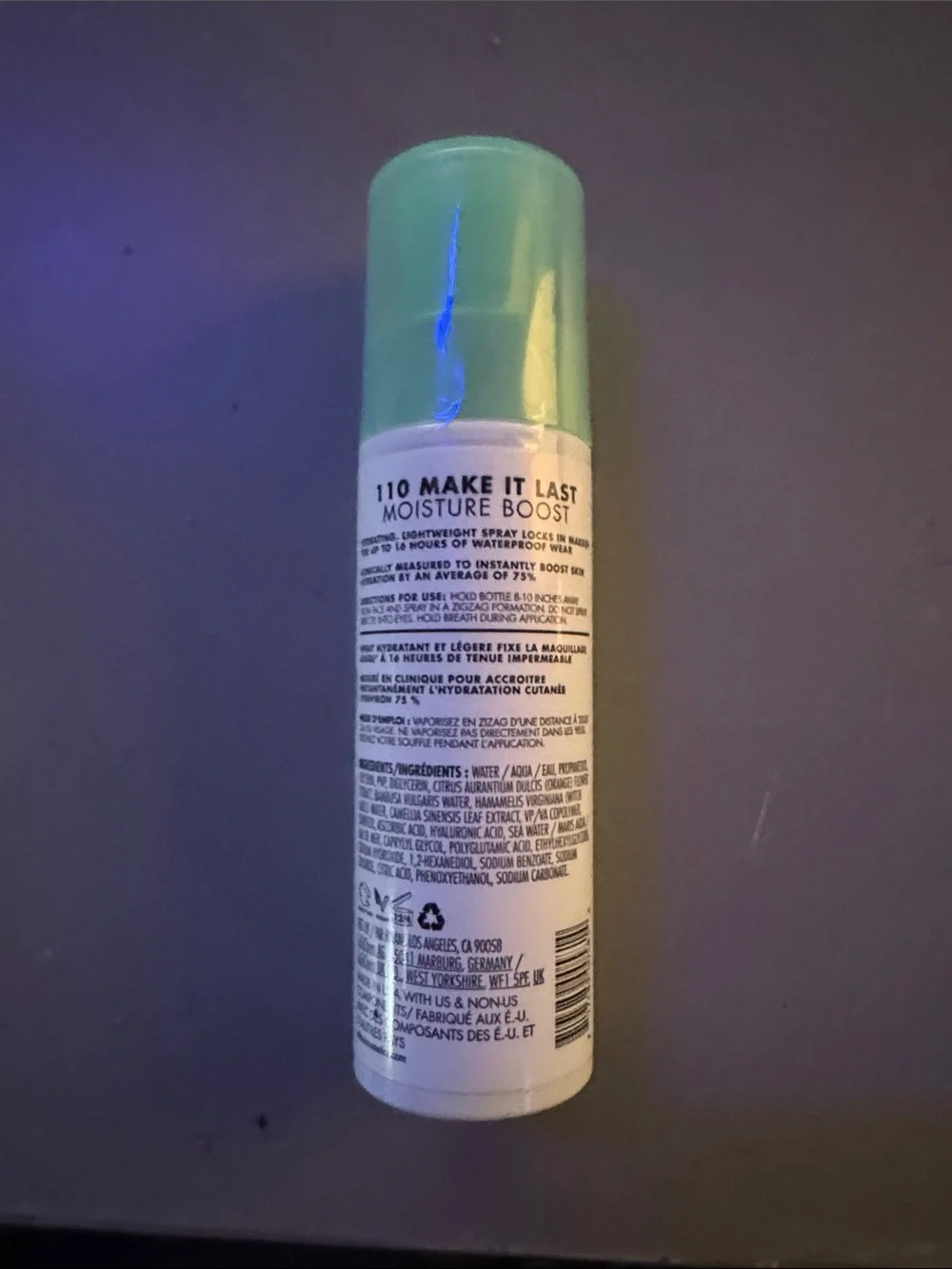 Milani Make It Last Moisture Boost Setting Spray - Mint Green Cap
